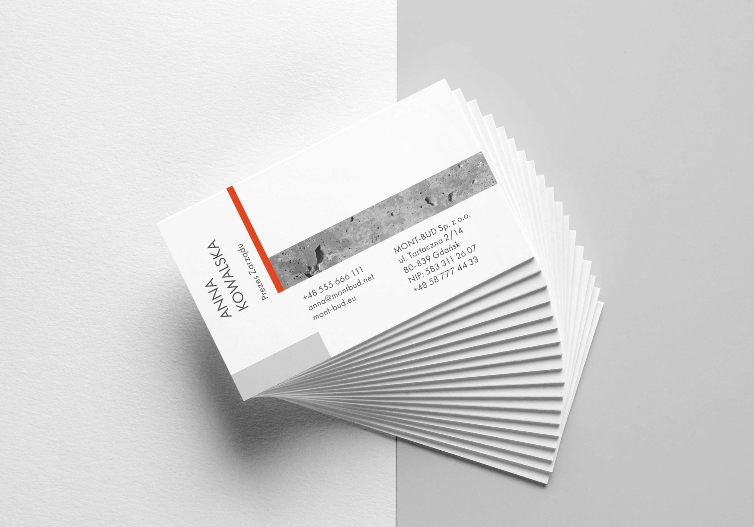 montbud projekt wizytówki branding