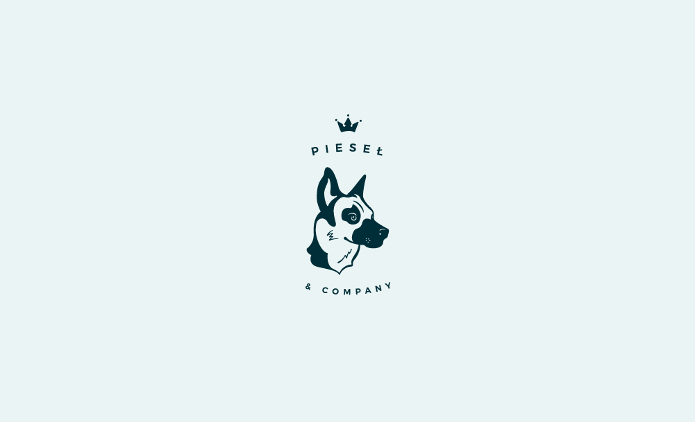 logotyp pieseł ilustracyjny
